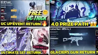 BIG CHANGES🔴BGMI NEXT PRICE PATH/BGMI 4.0 ULTIMATE SET RETURN ? GLACIER GUN RETURN 😱BGMI UC UP EVENT
