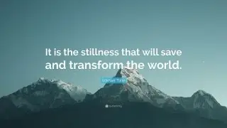 Meditation: Chapter 1 of the Audio Book Stillness Speaks narrated by Eckhart Tolle.