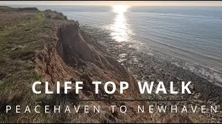 Sussex Cliff Top Walk - Peacehaven to Newhaven - Winter Morning
