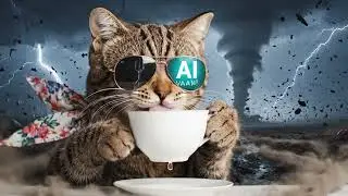 AI Generated Ad By AI Vaani | Calm in the Storm 🌪🐱☕