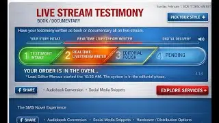 WATCH LIVE: Turning a Testimony into a Book/Documentary in 60 Minutes (FREE)