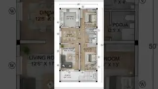 2 BHK House plan West facing Vastu According#housedesign#houseplans#viralshorts#2bhkhouseplan