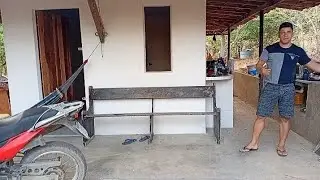 Depois do trabalho, recebi visitas no meu sitio