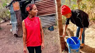 LIDIA ya no tendrá que buscar AGUA en la Tina o PILETA,  un campo de República  Dominicana