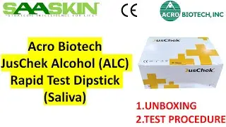 Тест-полоска для быстрого определения алкоголя (ALC) Acro Biotech JusChek (слюна) | Кат. № - #DAL...