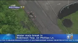 Water Main Break Causes Road To Buckle In Robinson Twp.