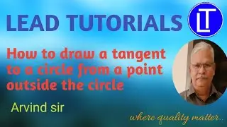 How to construct a tangent to a circle from a point outside the circle