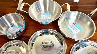New Combo Hawkins Kadai Frying Pan Sauspan  Triply cookware Healthy cookware