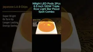 Nilight LED Pods 2Pcs 6 5 Inch 120W Triple Row Light Bar Flood Spot Combo