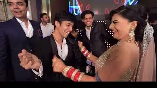 Bhojpuri song Bride & groom  ने किया ज़ोरदार डान्स अपने Reception party में family के साथ