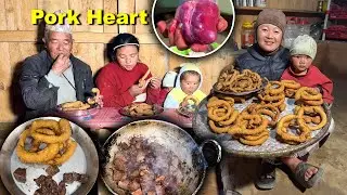 Pork liver and heart fry recipe माघे सङ्ग्रान्ती को लागी तयारी  Sel Roti Recipe making & Eating