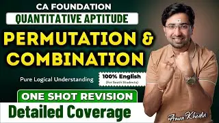 CA Foundation Maths | Aman Khedia | Permutation & Combination | In 100% English | For South Students
