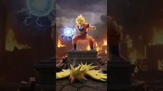 Goku vs Legendary Pokemon (Moltres, Zapdos, Articuno)