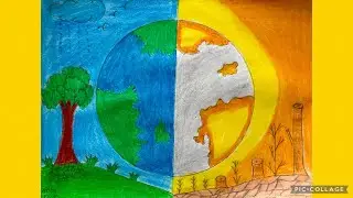 Save Earth Drawing Tutorial | Easy Eco Art Step-by-Step