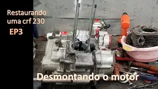 Passo a passo de como desmontar o motor da CRF? Restaurando uma crf 230 Parte 3