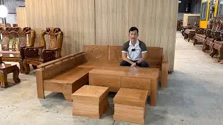 Salon góc gỗ tư nhiên #noithatgiare #dogohonai #salonphongkhach #salongiare 