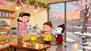 Cozy Afternoon Café with Snoopy, Charlie Brown &  Lucy 🍰🎶 Chill Lofi Music for Work & Calm