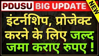 Shekhawati university Internship & project fess || pdusu updates 