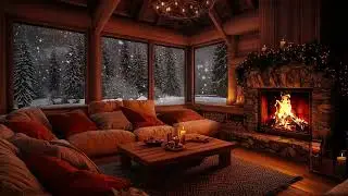 Cozy Winter Night Ambience ❄️🔥 Soft Piano & Fireplace Sounds for Deep Relaxation