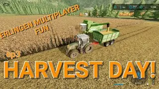 Erlingen Multiplayer Fun ep3 HARVEST DAY! #fs22 #farming #farmingsimulator22  #erlingen