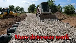 More Rock On The Driveway And Grading With The Dozer