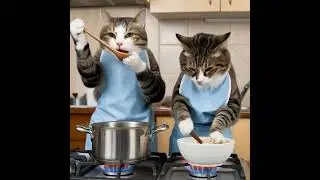 Cute Cats Cooking 😻 🥣 #cutecat #funnycats #kitten #viralvideo  #cat