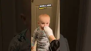 Lil bro was shocked by her foot smell 😆