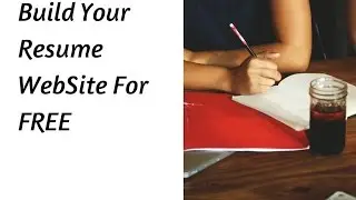 Build Your Online Resume Website For FREE with Wix