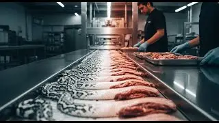 Inside the Modern Python Meat Factory &ndash; (Full Process) How Exotic Meat Is Made