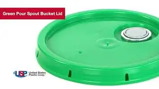 Green Pour Spout Bucket Lid | U.S. Plastic Corporation&reg;