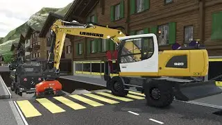 LS25 Baustelle #72 | Kanalraben verf&uuml;llen mit dem Liebherr 920 | Landwirtschafts Sim 25