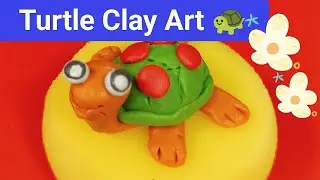 Clay Animal Art | How to make cute turtle tortoise clay art #clayshorts #clayart