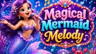 Mermaid Singing Song for Kids | Cute Ocean Rhyme with Shells, Pearls & Moonlight | Mermaid Melody