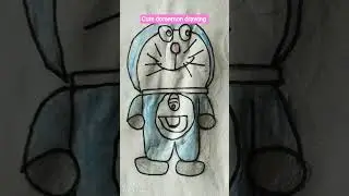 Doraemon Drawing 😍 | Easy Cartoon Drawing ✏️ | #Shorts
