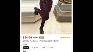 Faux pants leggings leather | BotuShop #shorts