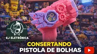 Conserto pistola de bolhas de sab&atilde;o, com o filh&atilde;o ajudando 😃.