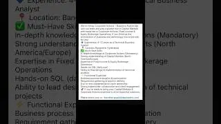 Hiring | Corporate | Actions | Business | Analyst | Banglore | Hyderabad |#shortsfeed #youtubeshorts