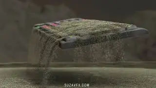 Keyboard Buried in Sand | Houdini VFX Simulation | Karma XPU Render