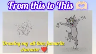 How to Draw TOM | Easy Drawing Tutorial ✨| Pencil Drawing #art #drawing #tom