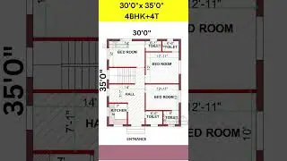 30x35 home plan design with 3 bedrooms, 30*35 ghar ka naksha, 30by35 #shorts #homeplan #gharkanaksha
