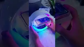 LED Wireless Charging Bluetooth Speaker Smart Table Lamp (RGB / Digital Clock / Warm Light)