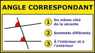 Reconnaître des Angles Correspondants | Cinquième - Collège | Angle et Parallélisme