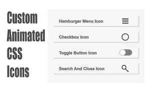 Custom CSS animated icon using html and CSS only