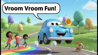 Let’s Ride with the Silly Blue Car #poofyplanet #hindicartoon #poetry