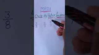 Circle the proper fraction#math#mathematics#shorts