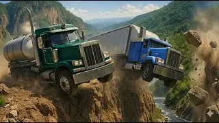 IMPOSSIBLE Truck vs. Bus Crash on a Cliff Edge! Crash Compilation 29 | BeamNG Drive.