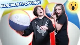 THE BEACHBALL CHALLENGE PART 7! *STOMPING AND TEETH TO POP* (Cody VS Lily)