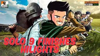 SOLO 9 FINISHES HILIGHTS | #bgmi #pubg #godlike #godl #dilsegodlike