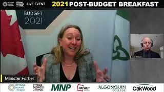 Post-Budget Breakfast 2021: Overview and Q&A with Minister Mona Fortier