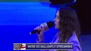 Diana Landa-National Anthem at Los Angeles Lakers in Crypto Arena